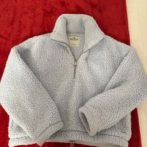 Hollister Kids Blue Sherpa Puffer Jacket